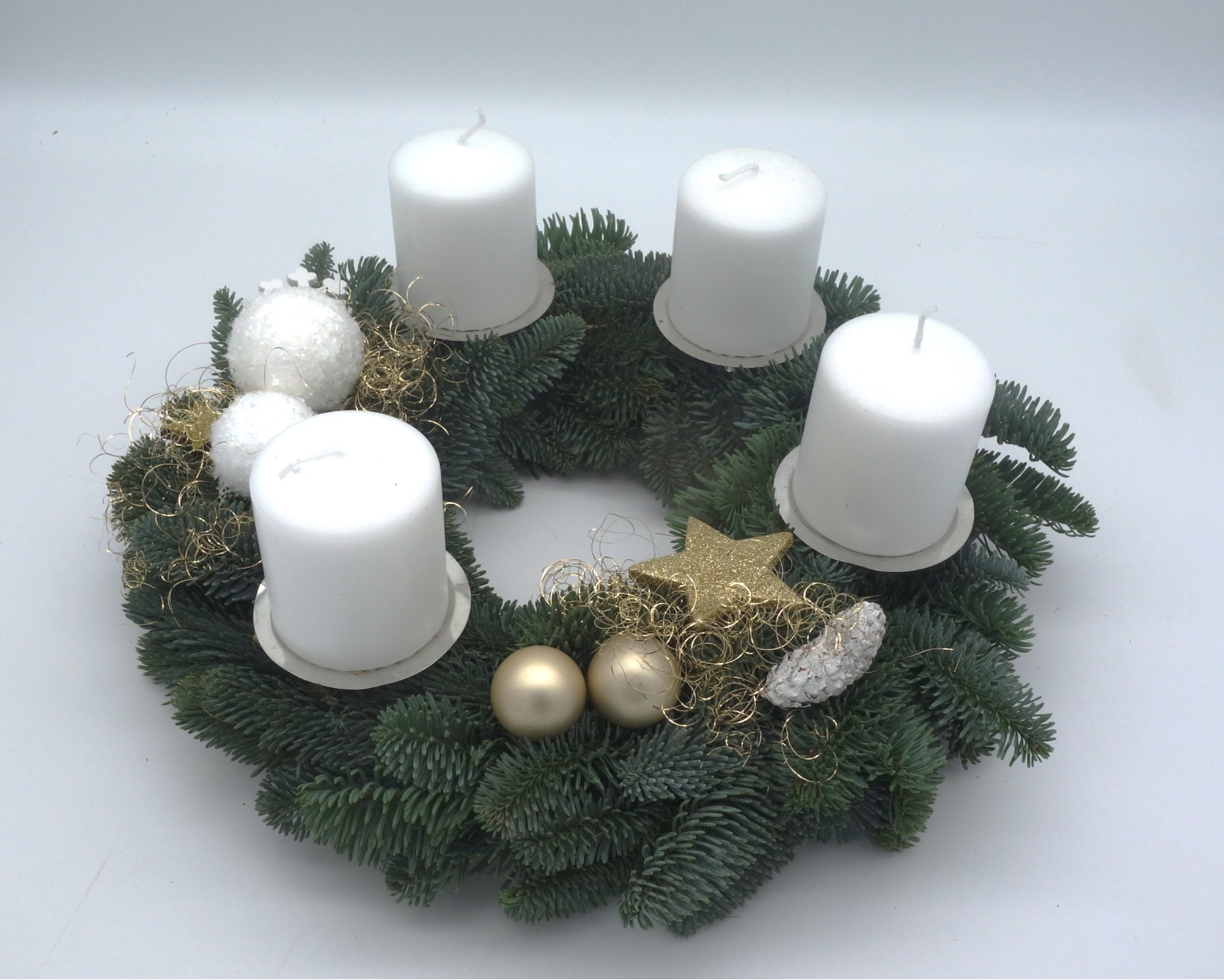 Adventskranz "Schneeballschlacht"